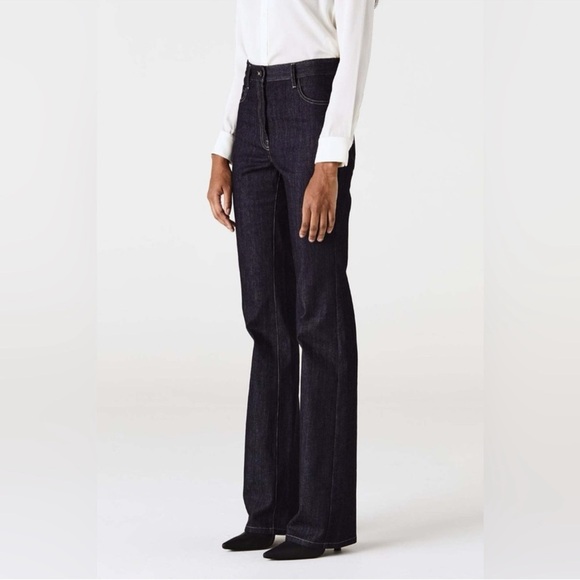 Nili Lotan Dark Blue Flare Jeans - Picture 1 of 11